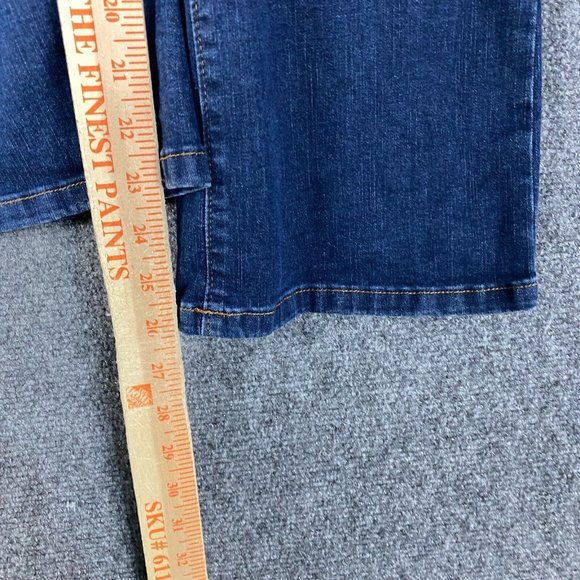 Chaps Mid Rise Crop Kick Jeans Women's Size 8/29 Denim Stretch Cotton Blend - Picture 5 of 10